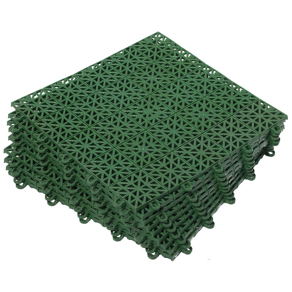 Купить уличное покрытие. Модульное покрытие Vortex. Покрытие пластиковое, универс. 1м.кв. (9 плиток) цвет зеленый Vortex, 5365. Покрытие модульное 330х330 (9шт) зеленый Vortex. Покрытие модульное Vortex 5365 33x33, зеленый.