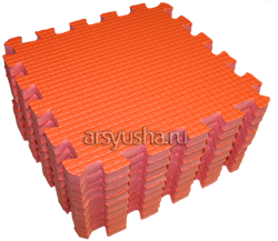 Коврик-пазл BABYPUZZ (9 плит 33x33x2см, ~1кв.м./уп) "Оранжевый" - фото 18006