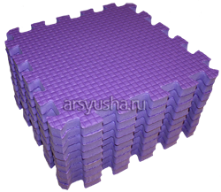 Коврик-пазл BABYPUZZ (9 плит 33x33x2см, ~1кв.м./уп) "Фиолетовый" - фото 18009