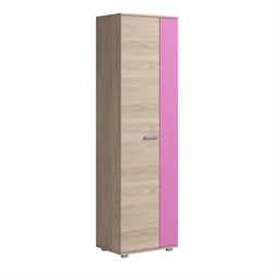 Шкаф для одежды 2 двери Формула 582х400х1985 Дуб сонома/Розовый - фото 599060