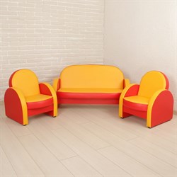 Комплект мягкой мебели "Агата", красно-жёлтый - фото 620002