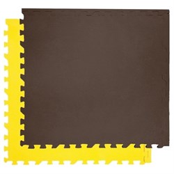 Коврик-пазл Экополимеры (4 плиты 60x60x0,9см, 1,44кв.м./уп) "Желто-коричневый" - фото 631303