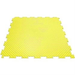 Твердое напольное покрытие для тренажерных залов, 37,5х37,5х0,6/0,8/1 см, желтый - фото 646145
