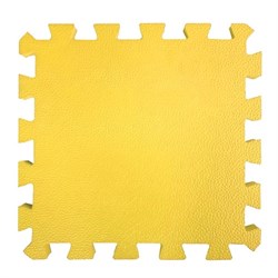 Коврик-пазл BABYPUZZ (4 плиты 50x50x2см, 1кв.м./уп), текстура "кожа", желтый - фото 695696