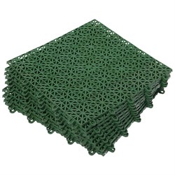 Покрытие пластиковое, универсальное VORTEX, 1м.кв. (9 плиток), зеленый - фото 708039