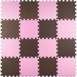 Коврик-пазл Экополимеры (16 плит 25x25x0,9см, 1кв.м./уп) "Розово-коричневый" - фото 727742