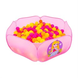 Шарики для сухого бассейна с рисунком «Флуоресцентные», диаметр 7,5 см, набор 150 штук, цвета: оранжевый, розовый, лимонный - фото 741173