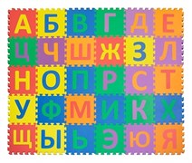 Коврик-пазл Funkids 12" с русскими буквами "Алфавит-2", 30 плит, 30х30х1,5 см