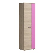 Шкаф для одежды 2 двери Формула 582х400х1985 Дуб сонома/Розовый