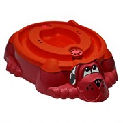 Песочница-бассейн PalPlay 432 Собачка с крышкой красный с красной крышкой