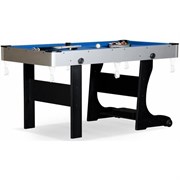 Складной бильярдный стол для пула Team I 6 ф (черный) ЛДСП Wk