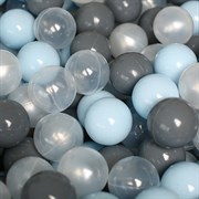 Romana Airball Набор шариков для сухого бассейна 150 шт (голубой/серый/жемчужный/прозрачный)