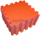 Коврик-пазл BABYPUZZ (9 плит 33x33x2см, ~1кв.м./уп) "Оранжевый" - фото 18006
