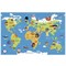 Односторонний коврик-пазл MAMBOBABY "Карта мира" с кромками (180х120х2 см) - фото 24548