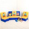 Комплект мягкой мебели "Мечта", сине-жёлтый, с пирамидками - фото 620016