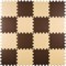Коврик-пазл Экополимеры (16 плит 25x25x0,9см, 1кв.м./уп) "Бежево-коричневый" - фото 727740