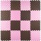 Коврик-пазл Экополимеры (16 плит 25x25x0,9см, 1кв.м./уп) "Розово-коричневый" - фото 727742
