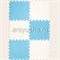 Коврик-пазл EcoCover (6 плит 30х30х1,4см, 0,54кв.м./уп) "Бело-голубой" - фото 734197