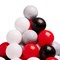 Набор шаров 150 шт, цвета: красный, серый, белый, чёрный - фото 741184
